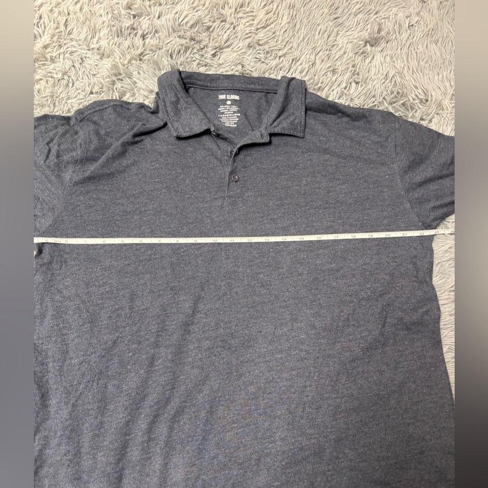 Classic Blue Polo Shirt with Relaxed Fit - Picture 12 of 14